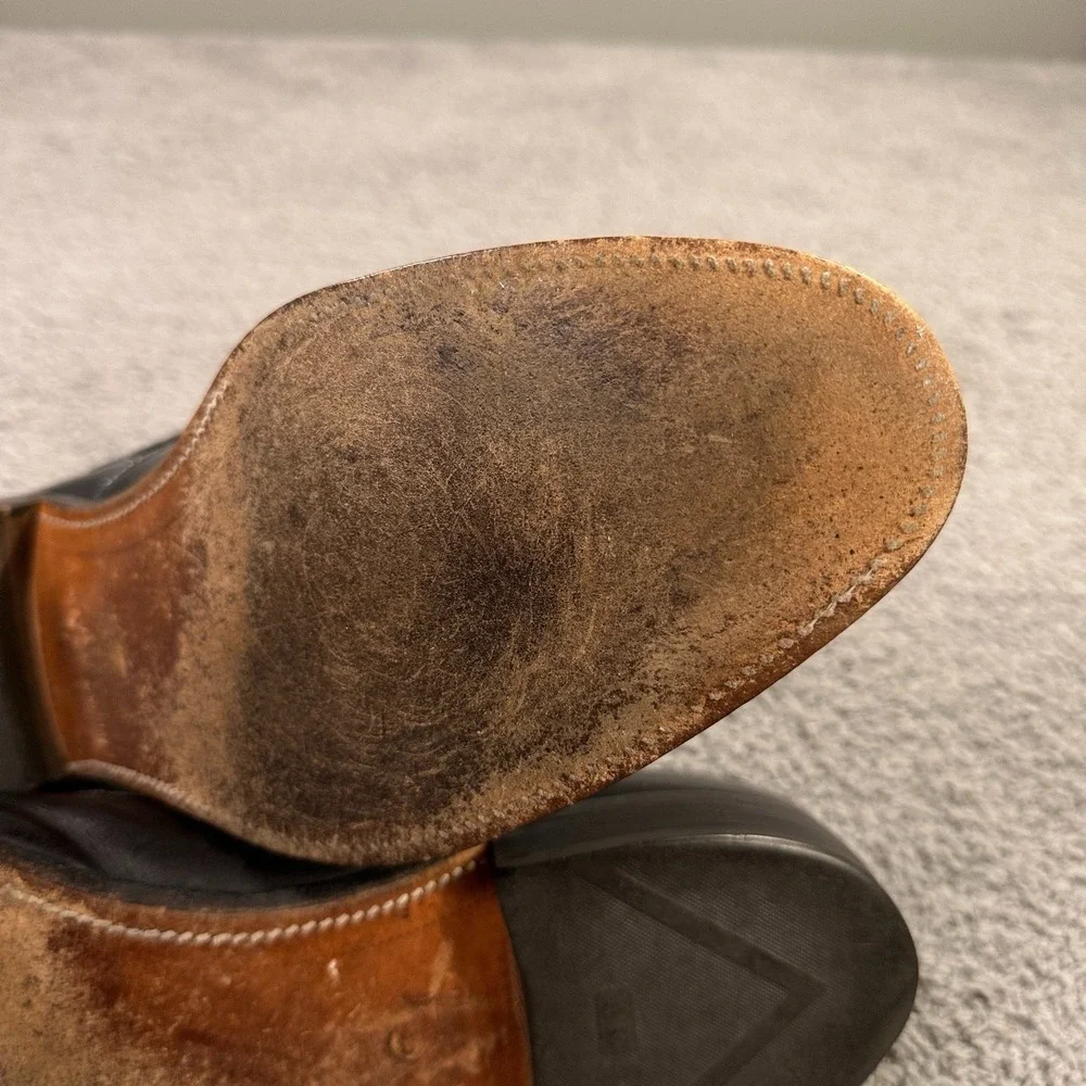 Allen Edmonds Fifth Avenue Shoes‎ Mens 13 B Black Leather Cap Toe Oxford Derby